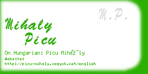 mihaly picu business card